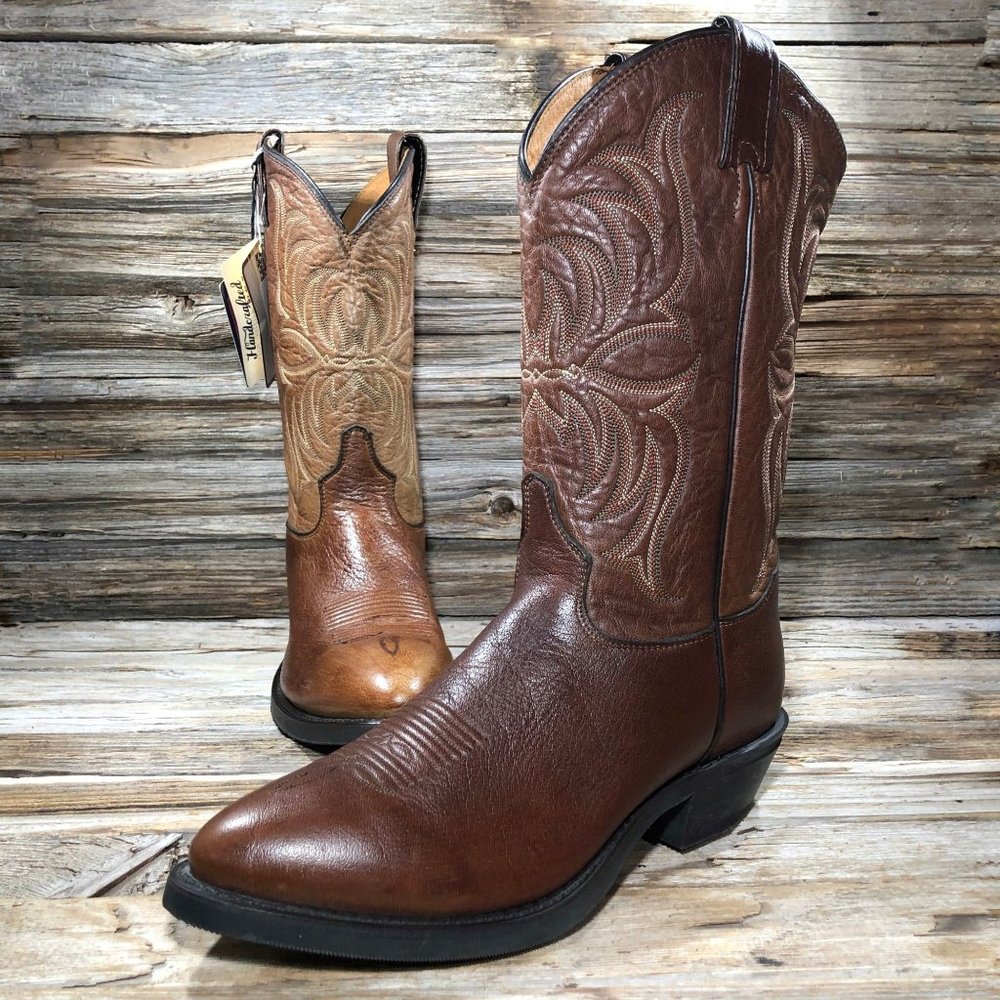 NEW Tony Lama 7913 American Bay Brown Leather Cowboy Western Boots Men 9…